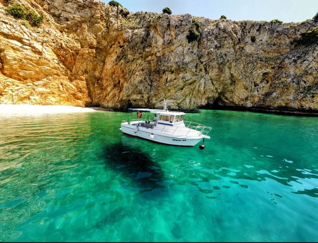 Inside the Blue Cave on Plavnik island near Krk