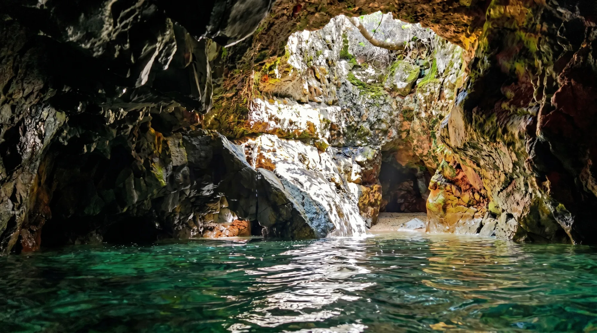 Emerald cove reachable by boat from Krk